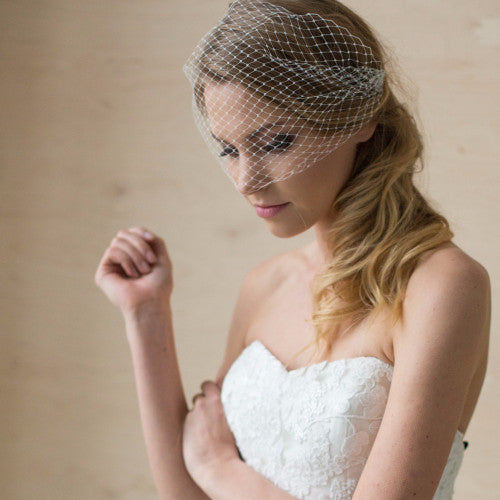 Shop online Lovely Bridal bandeau veil. Wedding Birdcage Veil, 9 inch Bridal veil, Bridal Birdcage Veil, Bandeau Blusher Veil, Wedding veil accessories, Bridal hair accessory