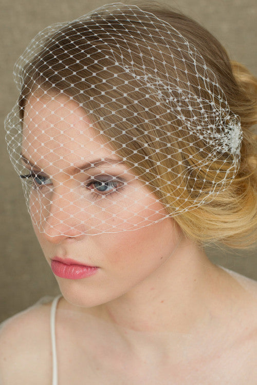 Shop online Lovely Bridal bandeau veil. Wedding Birdcage Veil, 9 inch Bridal veil, Bridal Birdcage Veil, Bandeau Blusher Veil, Wedding veil accessories, Bridal hair accessory