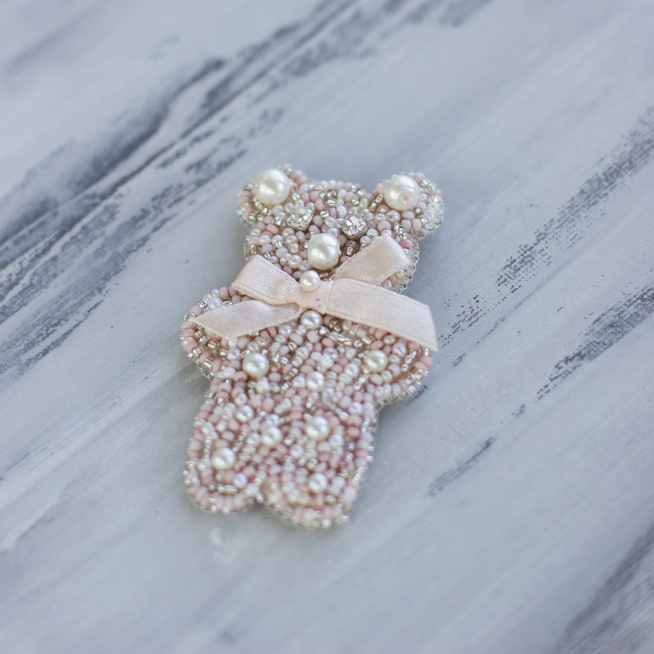 Shop women's jewelry at LeFlowers Bijouterie to discover unique handmade pieces for your wardrobe.   Pink embroidered brooch. Gift idea. Handmade bear brooch. Teddy bear accessories. Kids accessories. Brooch for kids